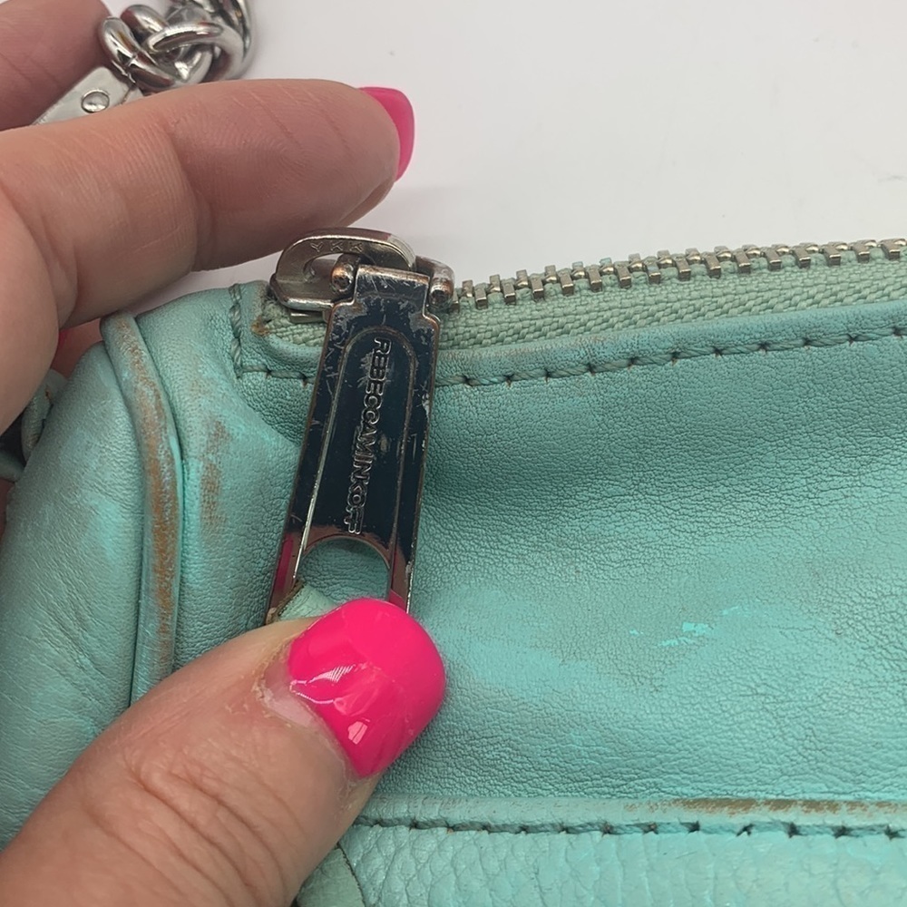 Rebecca Minkoff Distressed Teal crossbody bag. MCB1640D - Picture 3 of 12